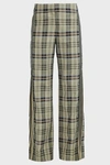 MONSE Plaid Racing-Striped Crepe Trousers