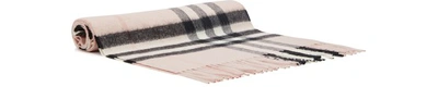 Burberry Cashmere Scarf Tartan In Ash Rose