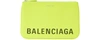 BALENCIAGA VILLE M POUCH,575025 06H1N ACID GREEN L BLACK