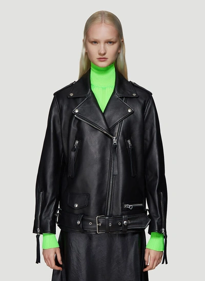 Acne Studios Myrtle Leather Jacket In Black