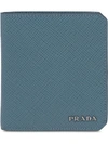Prada Saffiano Wallet In Blau