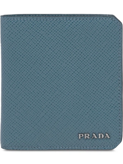 Prada Saffiano Wallet In Blau