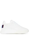 Stella Mccartney Loop Logo-embossed Vegetarian Leather Sneakers In White