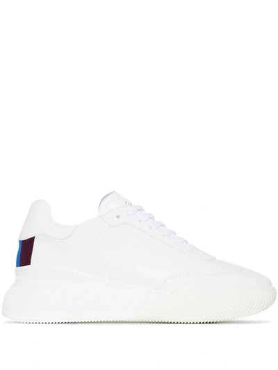 Stella Mccartney Loop Logo-embossed Vegetarian Leather Sneakers In White