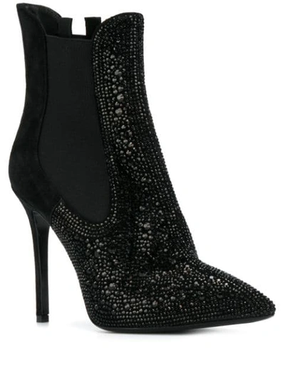 Pinko Embellished Booties In Black