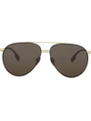 Burberry Eyewear Be3108 Gold / Matte Black Sunglasses In Gold