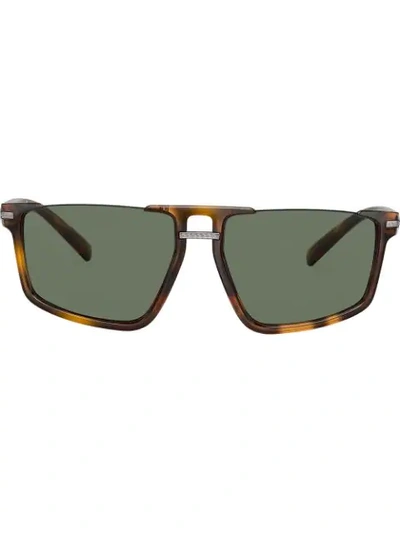 Versace Greca Aegis Sunglasses In Brown