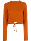 CHLOÉ LONG SLEEVE CROPPED SWEATER