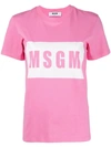 Msgm Graphic Logo-print T-shirt In Pink