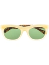 Matsuda Square Frame Sunglasses In Brown