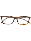 Saint Laurent Eyewear Tortoiseshell Glasses - Brown