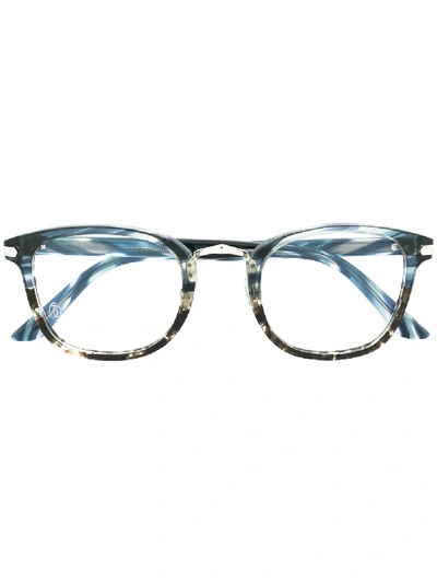 Cartier Square Glasses - 蓝色 In Blue