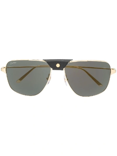 Cartier Santos De  Sunglasses - Gold In Gray
