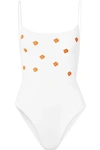 ANEMONE POPPIES EMBROIDERED SWIMSUIT