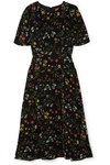 ALTUZARRA SYLVIA FLORAL-PRINT SILK CREPE DE CHINE MIDI DRESS