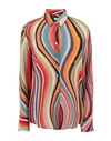 Ps By Paul Smith Swirl-print Silk Shirt In Red