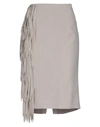 Brunello Cucinelli Midi Skirts In Light Grey