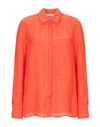 Versace Solid Color Shirts & Blouses In Orange