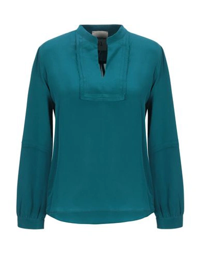 Semicouture Blouse In Deep Jade