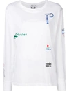 Proenza Schouler Embroidered Long Sleeve T-shirt In White