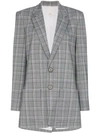 Tibi James Check Pattern Blazer In Multicolour