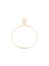 NATALIE MARIE 9KT ROSE GOLD TINY MARQUISE RUTILATED QUARTZ RING