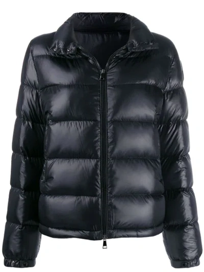 Moncler 绗缝软壳面料羽绒夹克 In Black