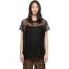 MCQ BY ALEXANDER MCQUEEN BLACK MCQ SWALLOW LACE BLOUSE