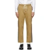 GUCCI GUCCI TAN COTTON DRILL STRIPE TROUSERS