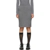 THOM BROWNE THOM BROWNE GREY RIB PENCIL SKIRT