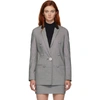 ALEXANDER WANG BLACK & WHITE NOTCHED LAPEL BLAZER