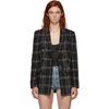 ALEXANDER WANG ALEXANDER WANG BLACK AND WHITE NOTCHED LAPEL BLAZER