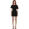 ALEXANDER WANG ALEXANDER WANG BLACK DRAPED T-SHIRT BUSTIER DRESS