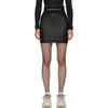 ALEXANDER WANG ALEXANDER WANG BLACK STRETCH LEATHER MINISKIRT