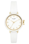 Kate Spade Park Row White Dial Ladies Watch Ksw1441 In White/ Gold