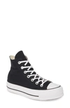 Converse Black Chuck Taylor All Star Platform High-top Sneakers In Black White