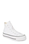 Converse Chuck Taylor® All Star® Lift High Top Platform Sneaker In White/ Black/ White