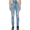 AMIRI AMIRI BLUE ART PATCH CRANE JEANS