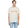 Amiri Ssense Exclusive Off-white Flame Logo T-shirt In Marshmallow