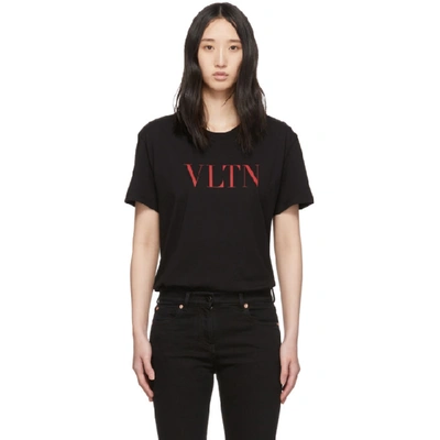 Valentino Printed Cotton-jersey T-shirt In White/ Black