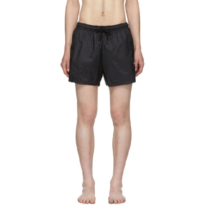 Marcelo Burlon County Of Milan Logo-embroidered Swim Shorts In Black