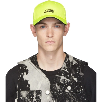 Mcq By Alexander Mcqueen Neon Yellow Jersey Men's Basaball Cap In Acid Green