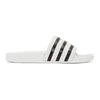 Adidas Originals Island Club Adilette 22 Ribbed Slides In White