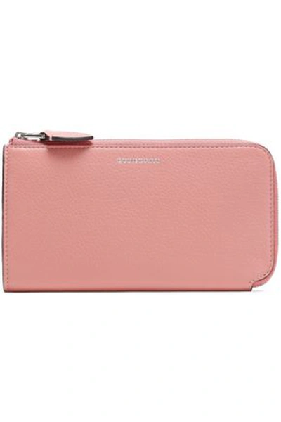 Burberry Pebbled-leather Wallet In Antique Rose