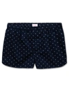 DEREK ROSE DEREK ROSE MEN'S MODERN FIT BOXER SHORTS NELSON 71 COTTON BATISTE NAVY,6050-NELS071NAV