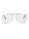 TOM FORD 60MM Blue Block Aviator Sunglasses