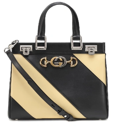 Gucci Zumi Diagonal Stripe Top Handle Bag - 黑色 In Black