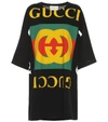 GUCCI OVERSIZED PRINTED COTTON T-SHIRT,P00399880