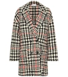 RED VALENTINO HOUNDSTOOTH WOOL-BLEND COAT,P00400521