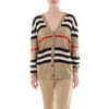 BURBERRY BURBERRY STRIPED BUTTONED CARDIGAN